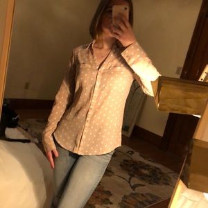 Express women’s polka-dot button-down